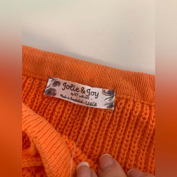 5 for $25- NWT Size Large Jolie and Joy Orange Tank Top - Picture 2 of 10